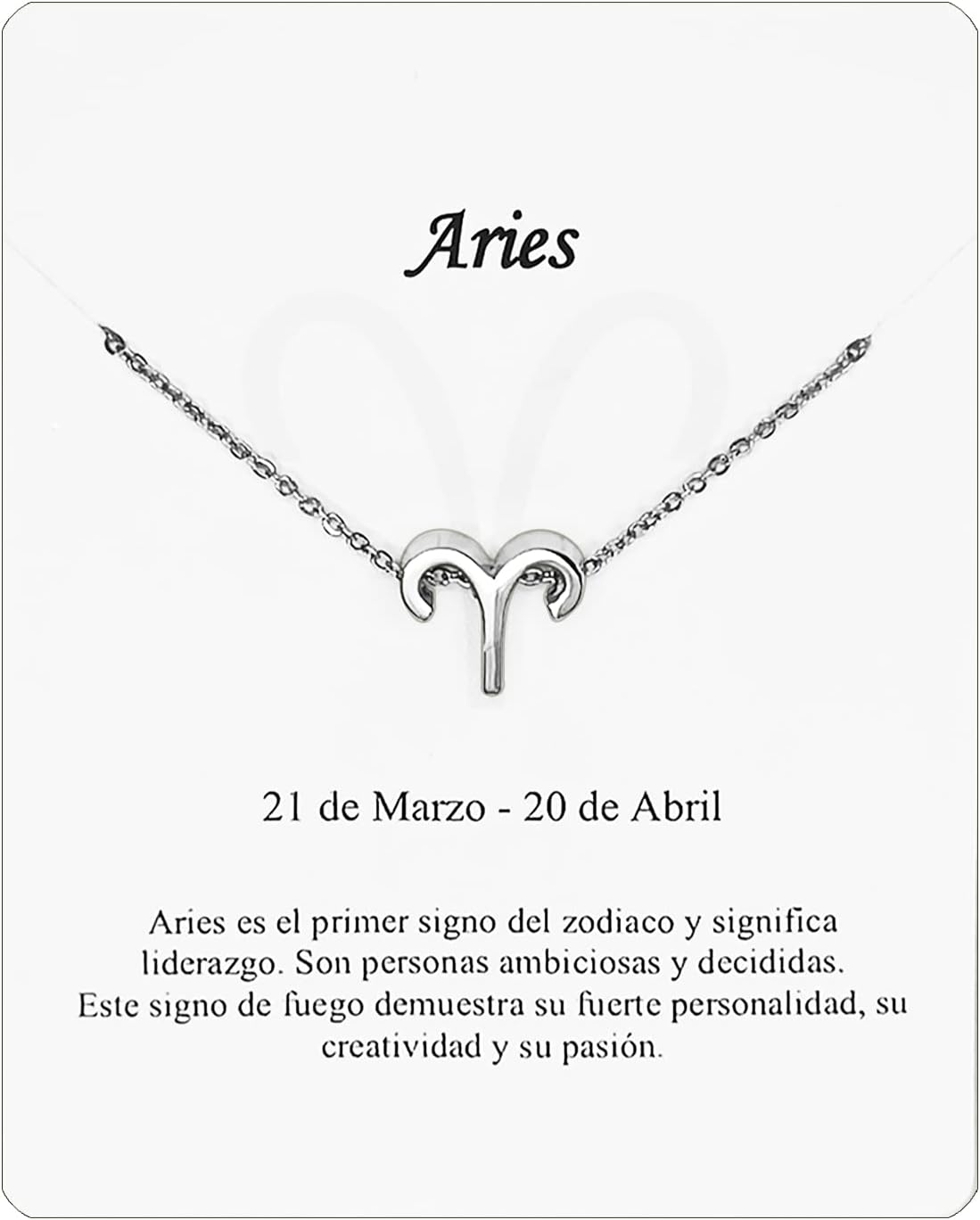 Collar Signo Zodiaco Acero Inoxidable hermosa Tarjeta Significado Signo Zodiacal Colgante Horóscopo Para mujer Regalo Cumpleaños