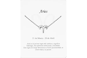 ONLY FAITH Collar Signo Zodiaco Acero Inoxidable hermosa Tarjeta Significado Signo Zodiacal Colgante Horóscopo Para mujer Regalo Cumpleaños