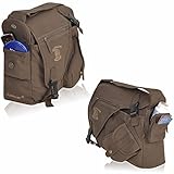 Baby Wickeltasche ELEPHANT Umhängetasche Canvas inkl. Wickelmatte, Buggy Fixierung Karabiner, Windelbeutel, Thermo Iso Flaschentasche, Schnuller Etui – Farbauswahl (Khaki) - 7