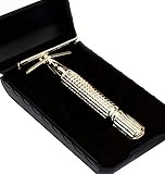 Jagen David ® E01 - Double Edge Razor Safety Razor Fits All Double Edge Razor Blades unique Christmas gift for him (Gold)