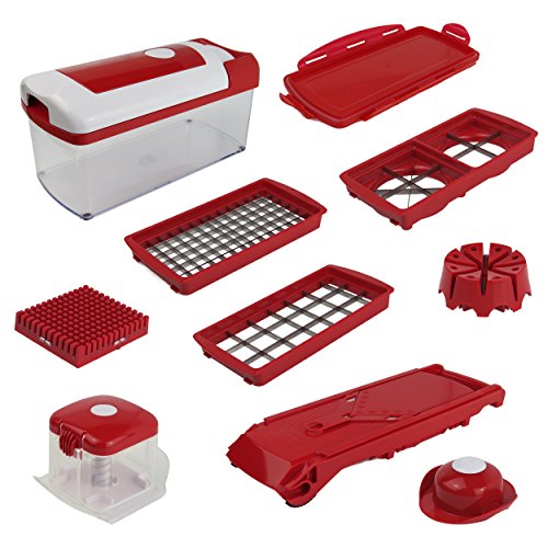 Genius Nicer Dicer Fusion 13tlg rot SONDEREDITION Gemüseschneider