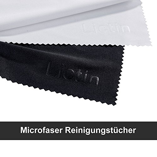 Lictin 8*Brillen-Putztuch, Brillenputztuch, Brillentücher, Brillenoutztuch Mikrofaser, Mikrofaser Reinigungstücher für Reinigung Bildschirm von Brille, Glas, Handy, iPad, Kamera Objektive, 160g Mikrofaser 18*15cm (7*schwarz, 1*weiß) - 4