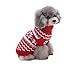 Produktbild KINGDUO Weihnachts Flocke Haustier Hund Stricken Häkeln Warm Pullover Rollkragen Overall Kleidung Kleinen Hund Abnutzung-Rot L
