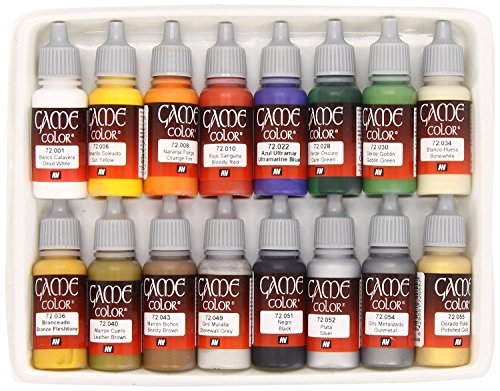 2XVallejo Game Color Introduction Acrylic Paint Set - Assorted Colours (Pack of 16)