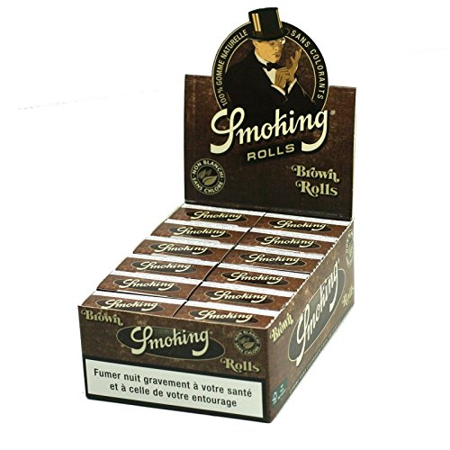 Smoking Brown Unbleached Rolls Box 24Stk. (24x4m)