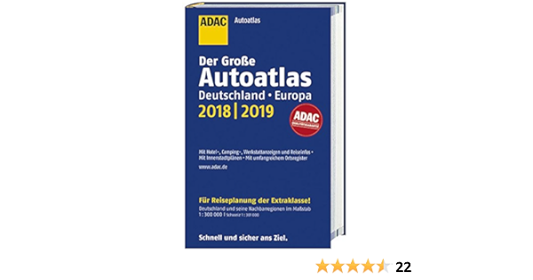 Grosser Adac Autoatlas 2018 2019 Deutschland 1 300 000 Europa 1 750 000 Adac Atlanten Amazon De Unknown Bucher