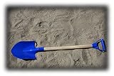 Spaten mit Holzstiel,Sandkastenspielzeug, ca. 79cm, für Kinder (Blau) - 3
