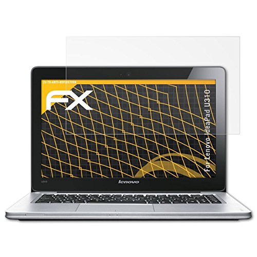 Lenovo IdeaPad U310 Displayschutzfolie - 2 x atFoliX FX-Antireflex blendfreie Schutzfolie