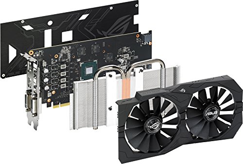 Asus ROG Strix-GTX1050TI-4G Gaming Nvidia GeForce Grafikkarte  PCIe 3 0  4GB GDDR5 Speicher  HDMI  2 x DVI-D  Displayport 