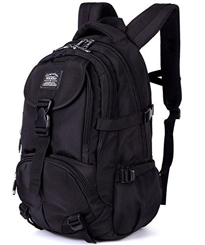 KAUKKO Herren Outdoor Sports Freizeit Canvas Rucksack 14 Zoll Laptoprucksack Reisetasche Daypacks Schultasche Backpacks