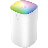 Busstier H2O Humidifier 400ml, Ultrasonik Hava Nemlendirici ve Aroma Dif&uuml;z&ouml;r&uuml;, Etkili Buhar Makinesi (Beyaz)