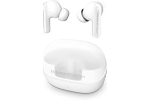 Energy Sistem Serenity ANC – Auriculares True Wireless con cancelación de Ruido (4 micrófonos, Bluetooth 5.3, plástico Reciclado, 25 Horas de batería, Certificado IPX4) Blanco