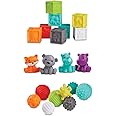 Infantino Sensory Balls Blocks & Buddies - 20 piece basics set for sensory exploration, fine and gross motor skill development and early introduction to colors, counting, sorting and numbers