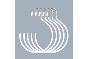 iTGOOS 5 Pieces belt rings tie holder Circle Shape Clothes Hanger Multifunction Scarf with hook belt rings hangers for Wardrobe Ties Scarves Belt Handbags (White)