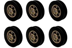 MSGsl - Juego de 6 Ruedas con Rodamiento de 24 mm para Mosquitera Corredera | Para Proyectos de Mantenimiento Más Grandes (6, Uds.)