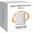 Vesternet Zigbee 8 Button Smart Wall Controller | Trigger Up To 24 Scenes In Your Smart Home Hub | Compatible with Home Assistant, SmartThings & Hubitat