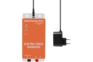 ZHFEIIRU 10 KM ClôTure éLectrique , ClôTure éLectrique Solaire Pour Animaux ClôTure éLectrique Pour Animaux ÉLevage D'Animaux ÉLectrique ContrôLeur Vache Moutons (YELLOW)