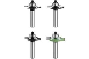 ALLESHELFER Fräser für Oberfräse Scheibennutfräser Fräer für OberfräSe 8mm Schaft 2 Mm,3 Mm,4 Mm,5 Mm Mit Kugellagern Werkzeuge für Die Holzbearbeitung, BündigfräSer für Den Holzzuschnitt (4 Stück 2/3/4/5mm)