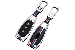 Otai Etui na Kluczyk Samochodowy ze Stopu Cynku Okładka Brelok do Forda Fiesta Mondeo 3 4 5 MK3 MK4 MK5 Focus 3 4 Ranger S C Max Explorer (Matowy, 3 Przyciski A)