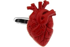 VCUFFLINKS Steampunk Gemelos de corazón humano anatómico anatomía médico médico enfermera