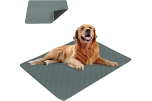 Eastlion Tappetini Igienici per Cani,Super Tappetini Lavabile Assorbenti Cane,Traversina Lavabile per Cani,Riutilizzabile Tappetini Cane Adatto a Cani e Gatti(1 PZ 150x90 cm) XL-Grigio
