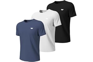 Lo.gas Maglietta Sportiva Uomo Manica Corta Asciugatura Rapida Traspirante per Palestra e Corsa 3/5 Pezzi