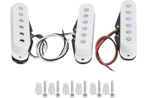 Dilwe Micro de guitare électrique, ensemble de ramassage de 3 pièces, ramassage à bobine simple pour pièces de guitare électrique de remplacement