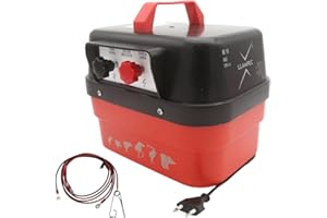 Llampec Pastor Eléctrico 19 MAX con Conexión a Red 230 V – 8 J - 10.000 V - 130 km de Alcance – Cerca eléctrica de Alta Potencia para Animales Salvajes y Ganado – Fabricado en España