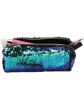 Albeey Pailletten Mäppchen Reversible Doppelfarbe Kosmetiktaschen Schminke Bunte Geschenk Mädchen