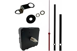 DANS CLOCK SHOP Moteur d'horloge à quartz pour cadrans à 24 heures - Aiguilles longues Single Pack Noir