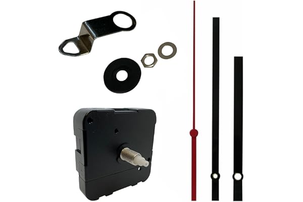 Moteur d'horloge à quartz pour cadrans à 24 heures - Aiguilles longues Single Pack Noir