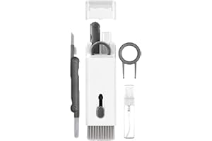 BLOOOK Spazzola di pulizia per tastiera, 7 in 1, kit di pulizia per tastiera, detergente multifunzione con estrattore per tastiera, per Airpods Earbuds Smartphone Set di pulizia (nero)