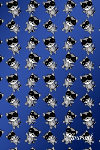 Preisvergleich Produktbild Journal: Navy blue cute raccoon notebook