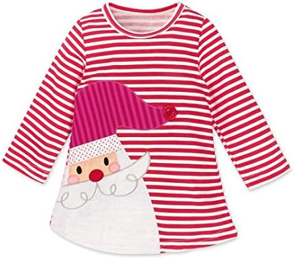 Baby Christmas Dress , Toddler Kids Girls Santa Striped Princess Dress Outfits Clothes (100/2-3T, Red)