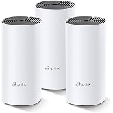 TP-Link Deco M4 (3-Pack) 5 Mesh WiFi System, AC1200 Dual Band, 370 m&sup2; | Whole House Coverage up to 370 m&sup2;. Unified Network. C