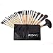 ACEVIVI Professional 24 pcs Original Wooden Handle Natural Soft Makeup Brushes Set with Pouch Bag