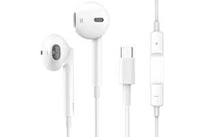 EVOMART Cuffie USB C,Auricolari Type C Hi-Fi Stereo con filo y Microfono compatibile per iPhone 16 15 Pro Max Plus,iPad Pro Air,Samsung Galaxy S25/S24/S23/S22 A53 A33,Huawei P70/60/50,Google Pixel 9/8,Xiaomi