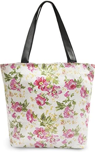 Multifunctional Shopper Bag Shoulder Tote For Teenagers, Women - Versatile Bag For Shopping, Beach, Sports, Gym, Travel, Groceries (Pink Rose)
