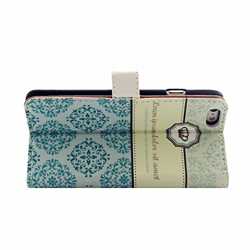 MUTOUREN iPhone SE 5 5S Drucken 2 in 1 Brieftasche Bumper Slim-Schutzhülle Tasche mit Karten- / Geldscheinfach PU Leder Handyhülle Schutzhülle Magnetverschluss Kunstleder Flip Case Tasche Hülle Schutz Etui Schale + Eingabestift – Kaiserkrone - 5