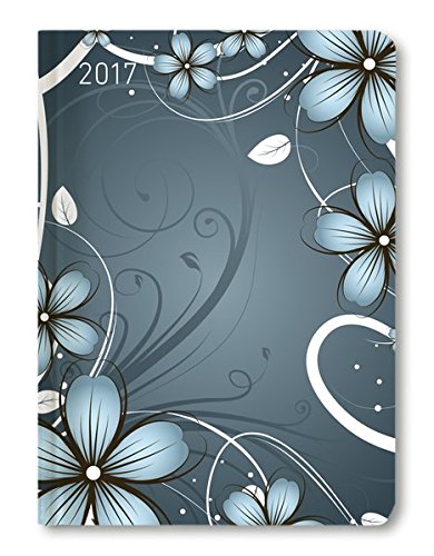Preisvergleich Produktbild Ladytimer Blue Blossoms 2017 - Taschenplaner / Taschenkalender A6 - Weekly - 192 Seiten