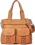 PHIL+SOPHIE, Cntmp, Damen XL Leder Wickeltaschen, Diaper Bags, Babytaschen, Buggy-Taschen, Leder, Camel, Senfgelb, Mustard, 40x35x11cm (B x H x T)