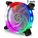 Produktbild JHKJ Host-Computer CPU-Kühler Intel LGA115X-LED CPU-Lüfter 12CM, 2 Stück