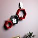 Driftingwood Wall Shelf Rack Hexagon Shape Storage Wall Shelves Set Of 3 - Red & Black RS.999.00