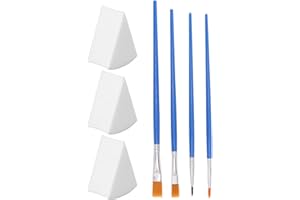 VOLUXE Acrylic Painting Brushes, Comfortable Grip Body Paint Brushes Set with Sponges Paint Brush Set for Body Face Art Painting