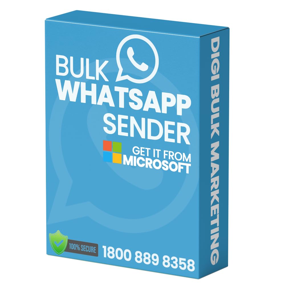 Bulk Whatsapp Sender - Send Video, Images And Audio - Digi Bulk Marketing - 1 User - Lifetime License (Email Delivery License