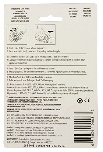 Glue Dots GD04018T Dot N‘ Go Abroller Ultra-Thin 300 vielseitig verwendbare Dots, ideal für Papier- und Fotoprojekte - 6