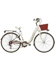 Bicicleta Cicli Adriatica Relax de mujer, Marco (aluminio, talla 45, cambio Shimano de 6 velocidades, 2 colores disponibles, Bianco / Bordeaux