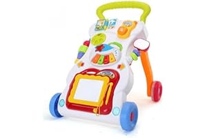 TRENDI 2 in 1 Baby Walker & Table Musical Walker Pull & Twist Toys My First Walker Baby Walker