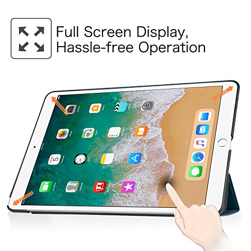 Fintie iPad Pro 10.5 Zoll Hülle – Ultra Schlank Superleicht Ständer Slim Shell Case Cover Schutzhülle Tasche mit Auto Schlaf / Wach Funktion für Apple iPad Pro 10,5″ Zoll Display 2017 Neue Modell, Marineblau - 4
