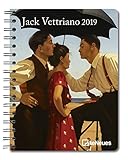 Jack Vettriano 2019- Buchkalender, Taschenkalender, Kunstkalender, Pocket Diary - 16,5 x 21,6 cm by 